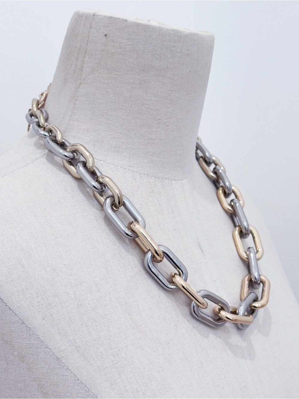Chicos two tone chunky link statement necklace - Picture 8 of 11